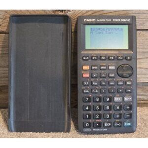 Casio FX-7400G Plus Power Graphic Graphing Black Calculator W/Cover Tested Works